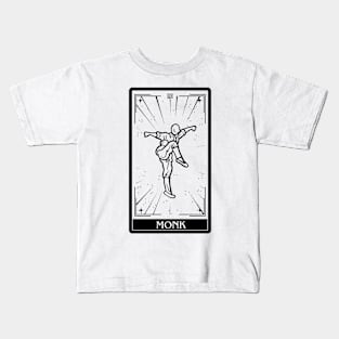 Monk Tarot Card D&D Nat 20 Dungeons & Dragons T-Shirt Black Kids T-Shirt